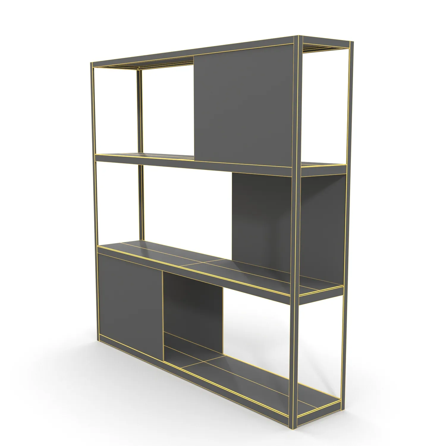 Loftwall Office Shelving PBR 3D Model_07